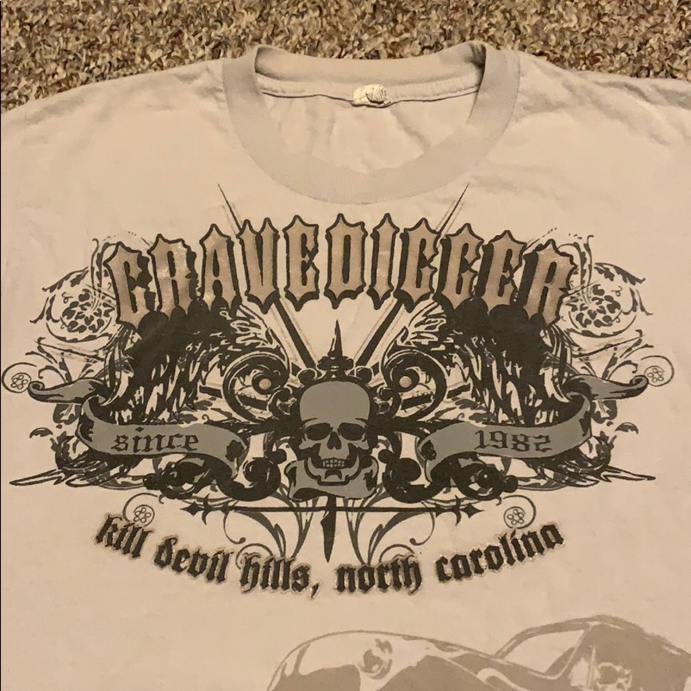 Gravedigger Gray Youth T-shirt Digger’s Dungeon M - Picture 2 of 6